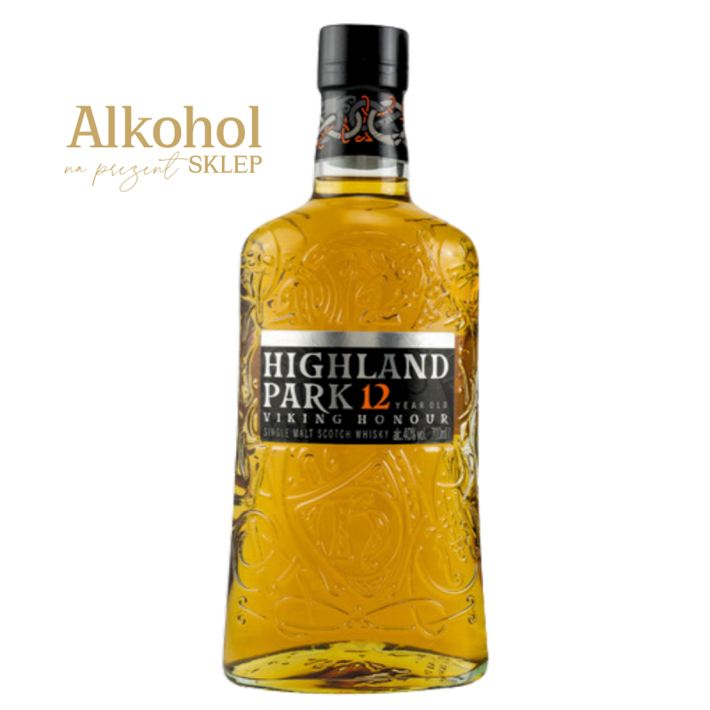 12-letnia whisky w przepięknie zdobionej butelce.