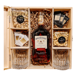 ZESTAW RUM APPLETON ESTATE RESERVE 8 YO 0.7L + PISTACJE + CZEKOLADKI + NERKOWCE + 2 SZKLANKI