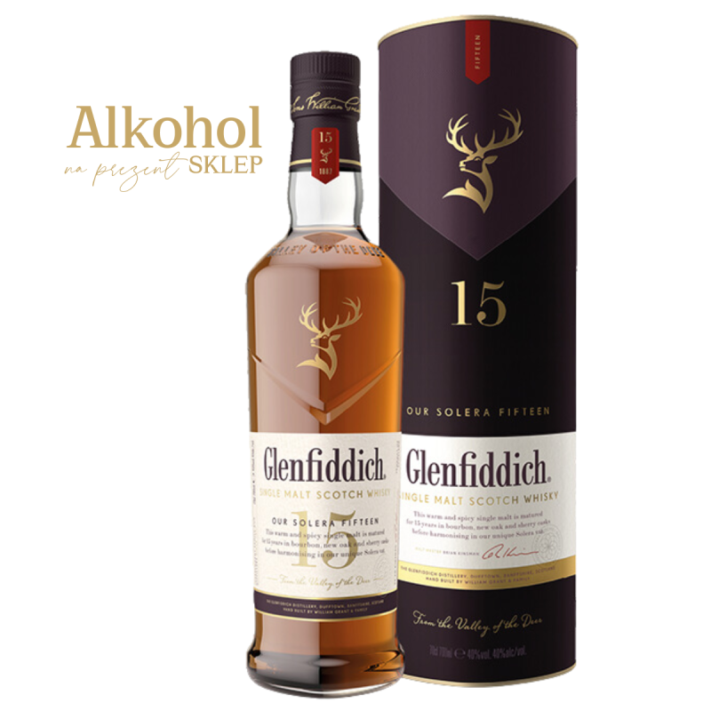 WHISKY GLENFIDDICH 15YO 0.7L + OPAKOWANIE
