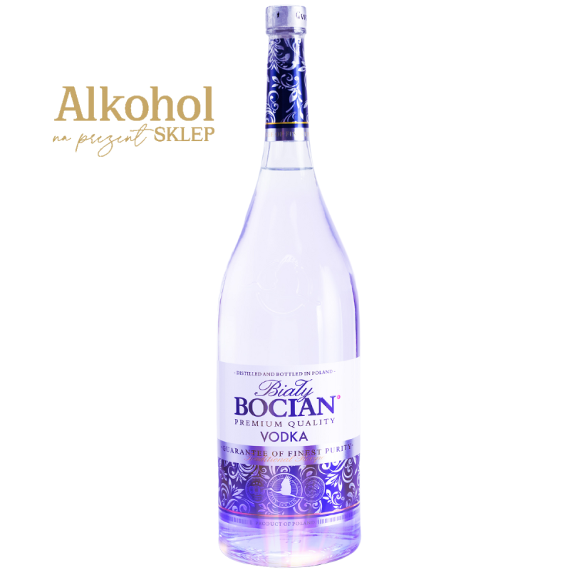 WÓDKA BIAŁY BOCIAN W PODŚWIETLANEJ BUTELCE
