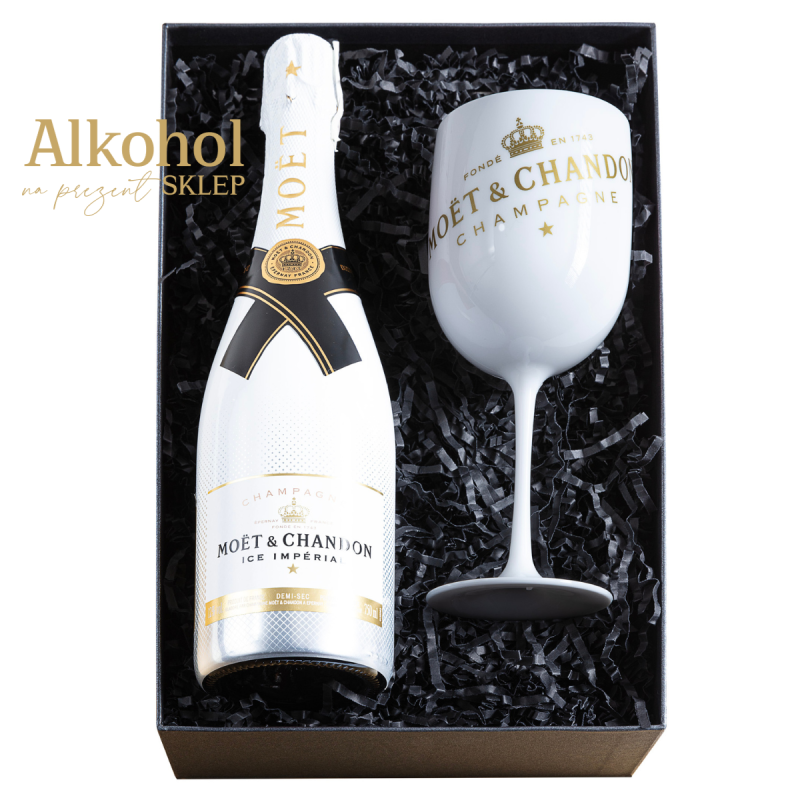 ZESTAW SZAMPAN MOËT & CHANDON ICE IMPERIAL 0.75L + KIELISZEK MOËT & CHANDON