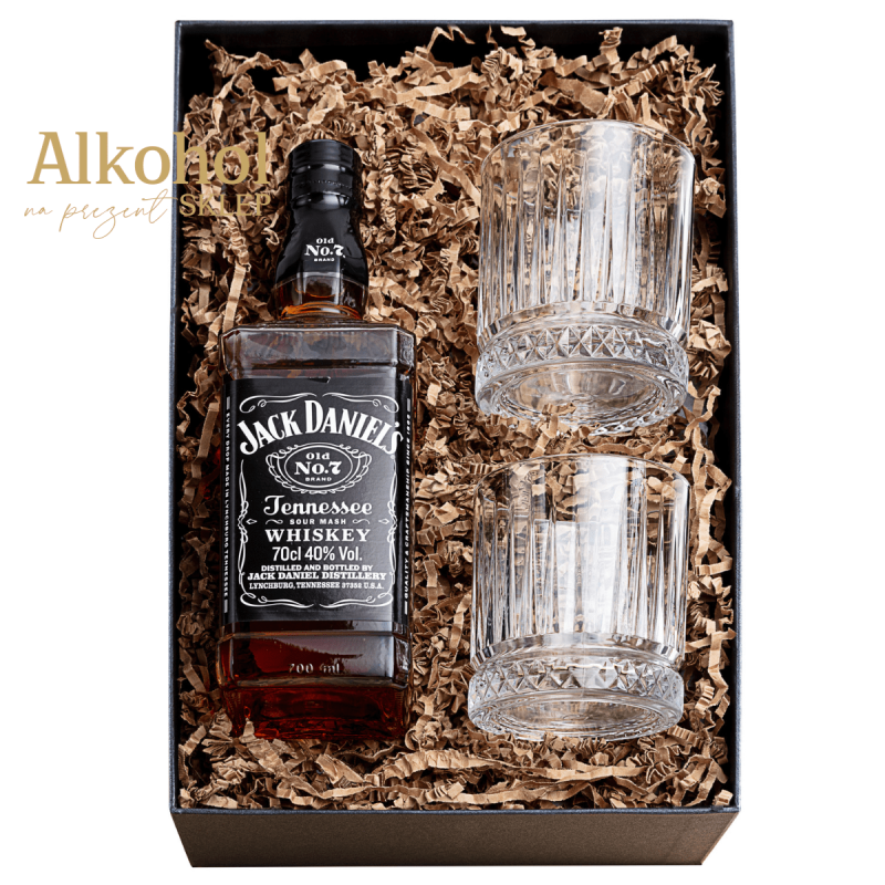ZESTAW WHISKEY JACK DANIEL'S OLD NO.7 0.7L+ 2 SZKLANKI