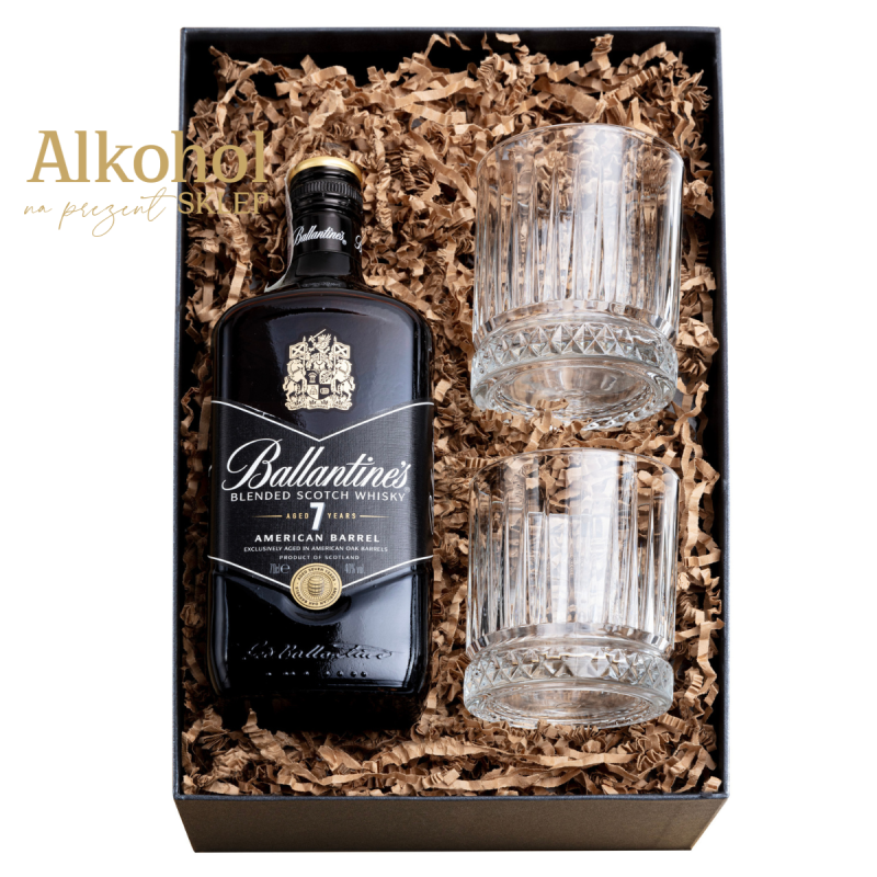 ZESTAW WHISKY BALLANTINE'S 7YO 0.7L+ 2 SZKLANKI