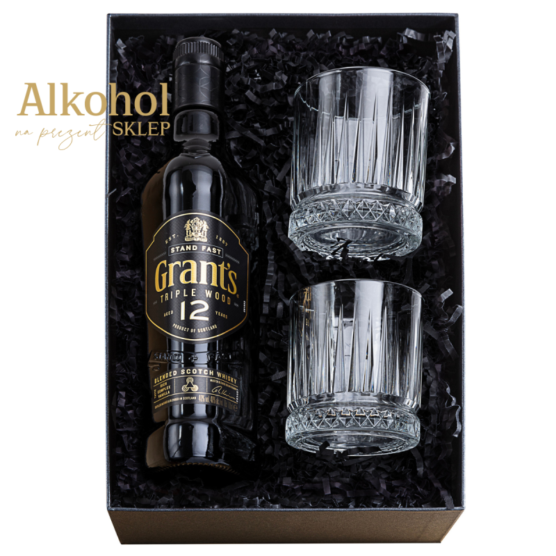 ZESTAW WHISKY GRANT'S 12YO 0.7L + 2 SZKLANKI