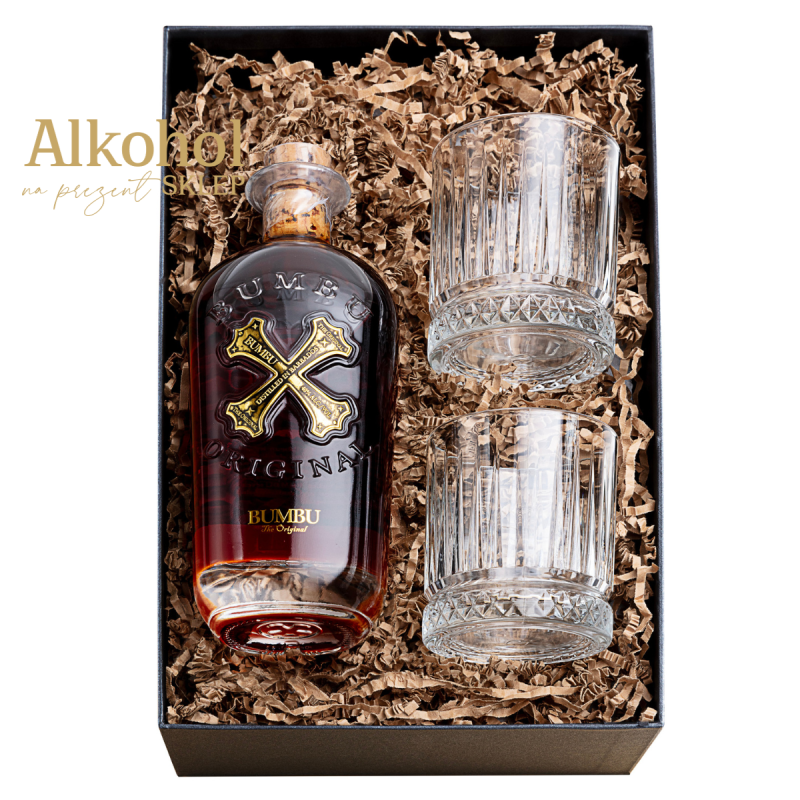 ZESTAW RUM BUMBU THE ORIGINAL 0.7L + 2 SZKLANKI