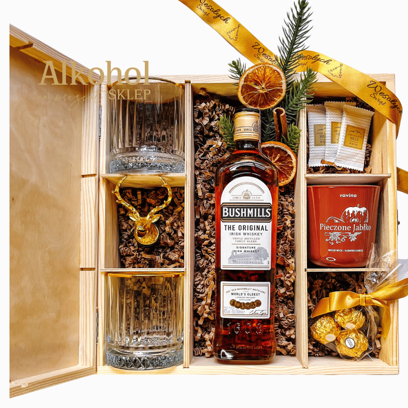 DUŻY ZESTAW ŚWIĄTECZNY Z WHISKEY BUSHMILLS