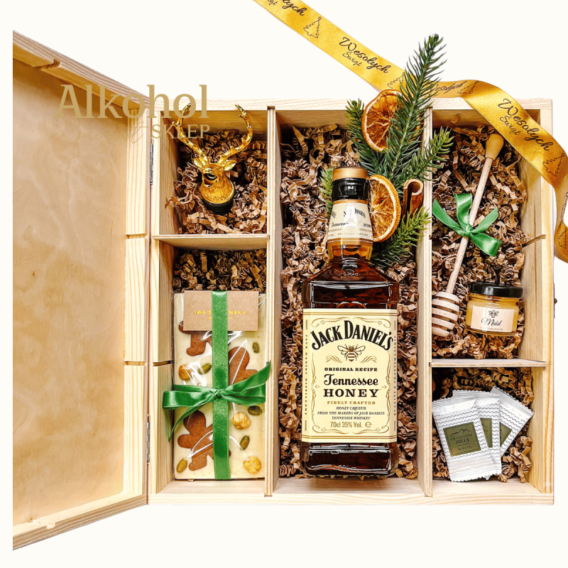 DUŻY ZESTAW ŚWIĄTECZNY Z WHISKEY JACK DANIEL'S HONEY