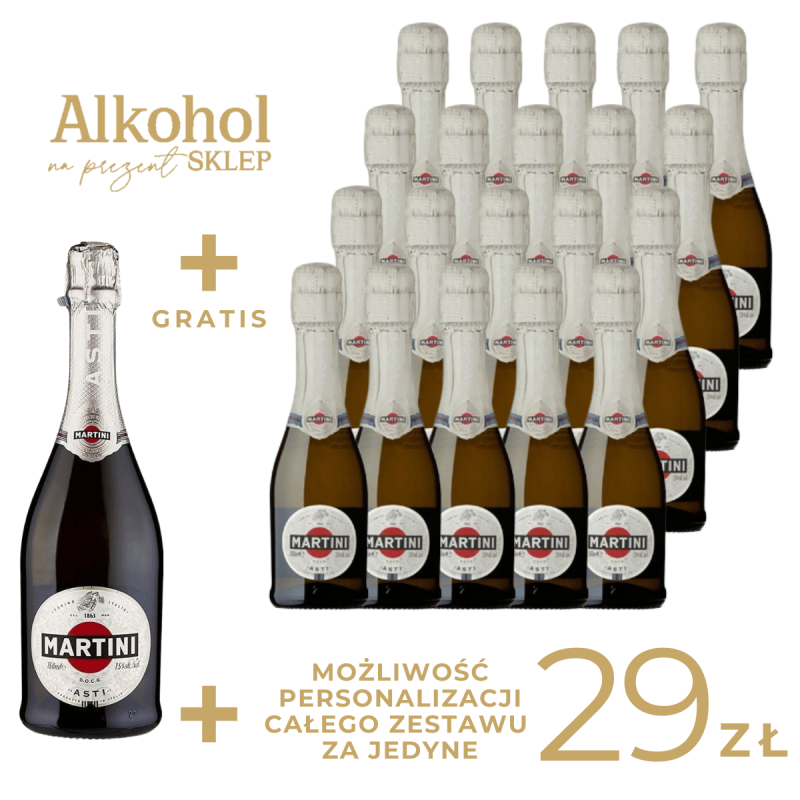 PAKIET MAXI NA WIECZÓR PANIEŃSKI - MARTINI ASTI MINI + DUŻA BUTELKA gratis