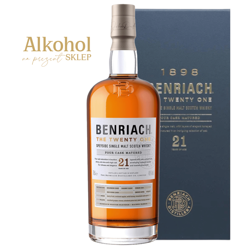 WHISKY BENRIACH 21YO 0.7L + OPAKOWANIE