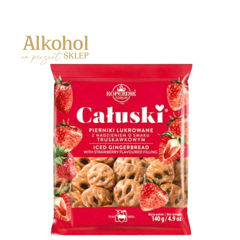 PIERNIKI CAŁUSKI Z NADZIENIEM O SMAKU TRUSKAWKOWYM 140g