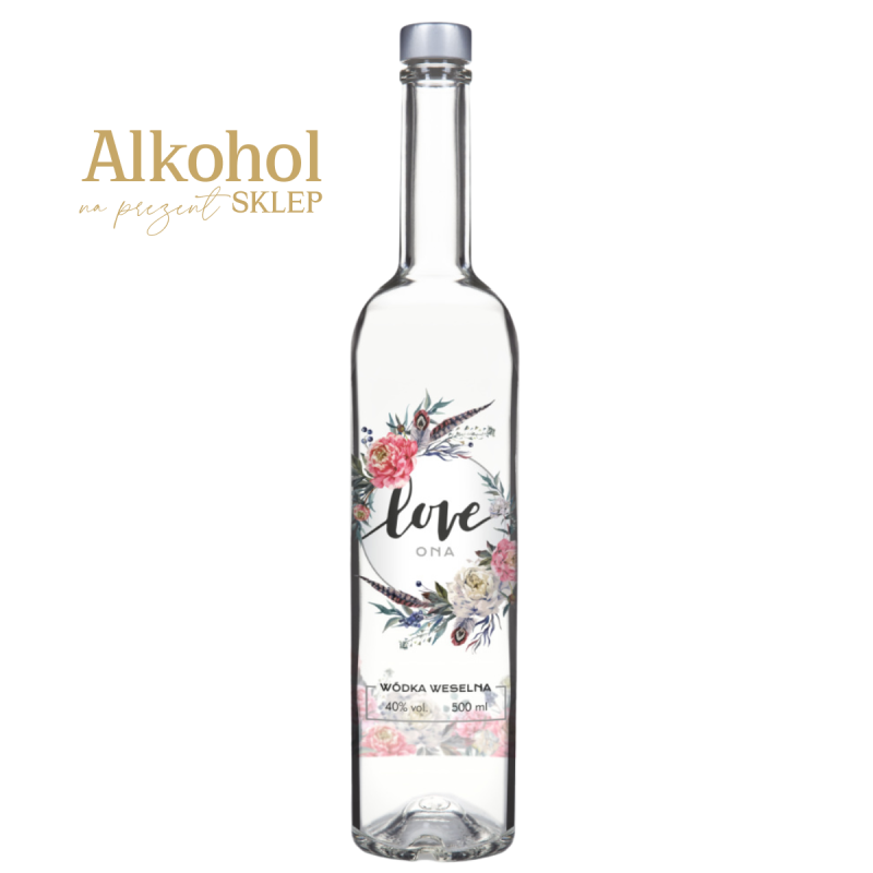WÓDKA WESELNA TORUŃSKA LOVE BOHO ONA 0.5L