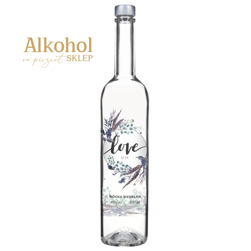 WÓDKA WESELNA TORUŃSKA LOVE BOHO ON 0.5L