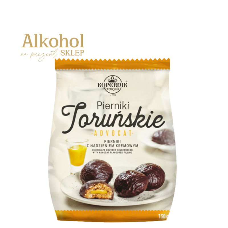 PIERNIKI TORUŃSKIE Z NADZIENIEM ADVOCAT W CZEKOLADZIE 150g
