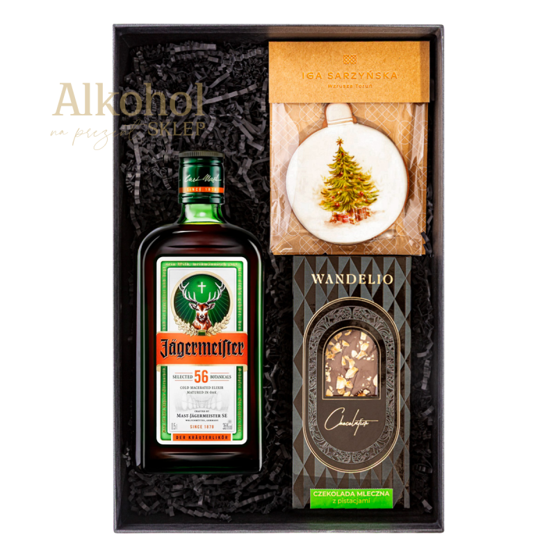 ZESTAW ŚWIĄTECZNY - LIKIER JÄGERMEISTER & SŁODYCZE