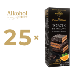 25 x TORCIK PIERNIKOWY W DESEROWEJ CZEKOLADZIE Z NADZIENIEM POMARAŃCZOWYM 180g